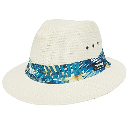 Mens Straw Hat Panama Jack Safari Sun Hat Lt Weight Matte Toyo