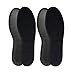 Happystep Cotton Terry Cloth Insoles, Barefoot Shoe Inserts, Sweat Absorption, Odor Control, Moisture-Wicking, Washable and Reusable, Zero Drop Shoe Insoles, 2 Pairs of Black (Women Size 9)