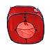 emours Cat Play Cube Collapsible Tunnel Cat House Toys,with 4 Balls, Red