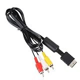 Mudder 1.8 Meters Composite AV to RCA Cable for Sony Playstation PS2 PS3 and PSX