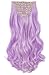 8Pcs 18 Clips 17-26 Inch Curly Straight Full Head Clip in on Hair Extensions Women Lady Hairpiece Light Purple #1, 24 Inch-Curly