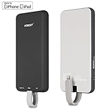 [Built-in Lightning Cable] Portable Charger for iPhone & Android Devices, Hobest 8000mah Dual Port Portable Phone Charger External Battery Charger Power Bank for 8Pin iOS Devices & USB Devices