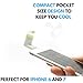 Premium Pocket Size Portable Cooling Fan For Apple 8 Pin Lighting Devices - Suitable For iPhone 5, 5s, 6, 6s, 6s+, iPod Touch and iPad (White)
