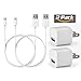 PC Cellular 2 Pack 1A Charger Power Adapter + 2x 1 Meter 8 Pin certified charging cables for iPhone 8 8 Plus 7 7 Plus SE 6 6S Plus 5S 5C 5 iPod 5 Nano 7 (White X2)