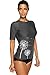 CharmLeaks Womens Rash Guard Shirt Rash Guard Swim Suit Rashguard Swimwear top