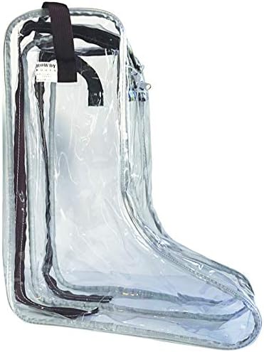 Howdy Boot Bag - clear see-thru waterproof storage bag with two separate boot compartment