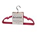 BriaUSA Clothes Hangers Heart Shaped Slim Flocked Hangers, Sturdy with Steel Swivel Chrome Hooks – Dark Pink – Set of 10