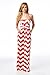 Vanilla Bay Chevron Printed Strapless Maxi Dress