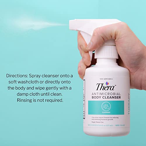 Thera Antimicrobial Body Wash Cleanser, RinseFree, Topical, Mild