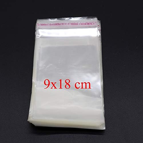 XLPD Lot Clear Cellophane Cello Bags Plastic OPP Card Display Self Adhesive Peel Seal 100pcs 9x18cm