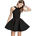 My Wonderful World Women's Sexy Halter Backless Evening Dress Skater Dress