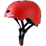 Apusale Skateboard Helmet,Kids Youth Adult Bike Helmet,for Scooter Cycling Roller Skate,3 Adjustable Size for Child Men Women,CPSC Certified