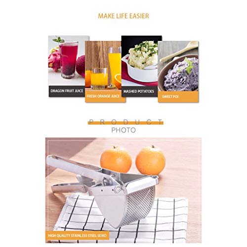 CMrtew Stainless Steel Manual Mashed Potato Lemon Squeezer Juicer Fruit Orange Citrus Lime Lemon Clip Vegetables Kitchen Accessories
