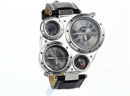 Amyove Hot Sale Movements Mens Military Wrist Watch Steampunk Quartz Watch Men Leather Watches 1 pcs