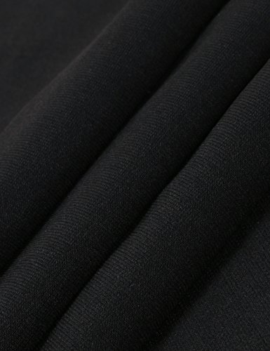 KASCLINO Sleeveless Casual Dress, Women's Lapel Summer Casual Elegant Party Dresses with Pockets Black S