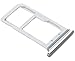 MMOBIEL SIM Card Slot Tray Holder Replacement Compatible with Samsung Galaxy S7 2016 - Incl. Rubber Gasket and Sim Pin - White