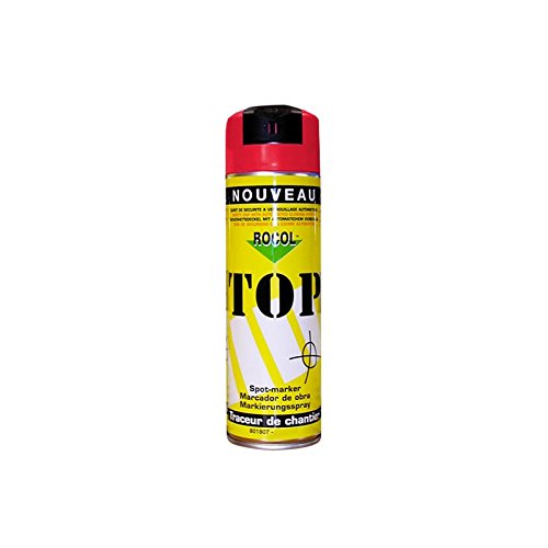 TOP Markierungsspray Rocol - ROT - 500ml-Farbdose - Farbspray - Markierspray - Markierungsfarbe - Forstspray - Forstfarbe