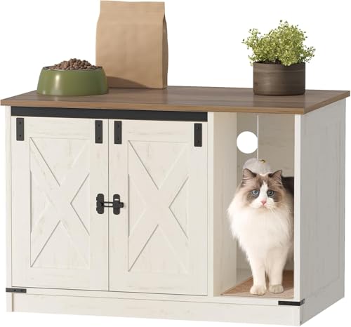 Hzuaneri Cat Litter Box Enclosure
