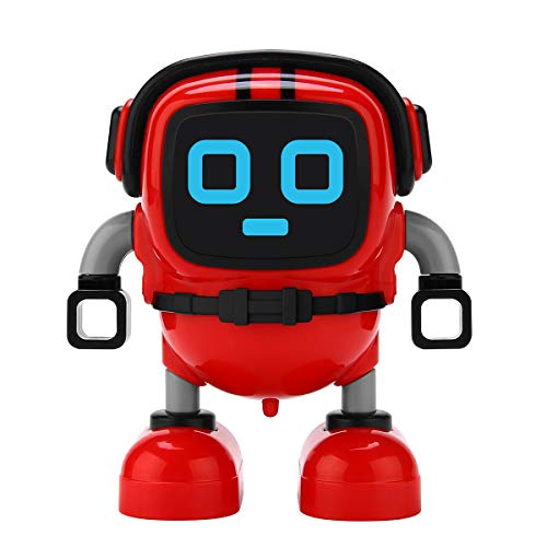 JJRC R7 Novelty Game Toy Spinning Top Robot Battle Gyro Pull Back Car Spinning in Wind Up Gyro Toy for Kids Boys Girls Gifts (Red)
