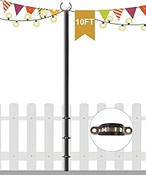 Derkniel 10 FT Outdoor String Light Pole Stand for