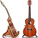 KSEV Portable Wood Ukulele Stand, Anti-Slip Base Hard Wooden Holder for Small Musical String Instrument Ukulele, Violin, Mandolin, Banjo & Guitar
