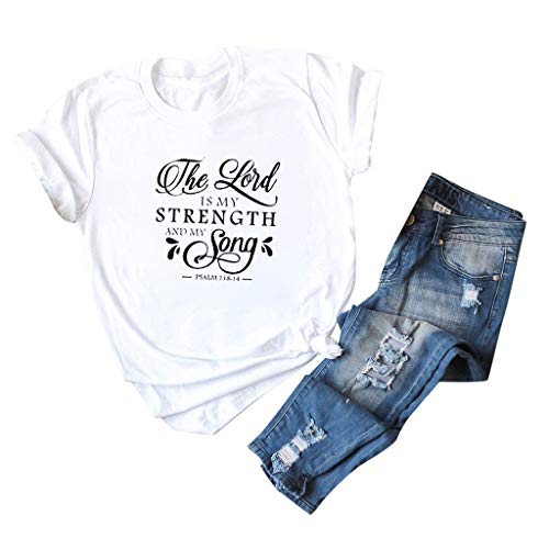 LuluZanm Letter Print T-Shirt for Women Sale Ladies Fashion O-Neck Short Sleeve Blouses Basic Summer Tops Plus S-5XL - Thumbnail 2