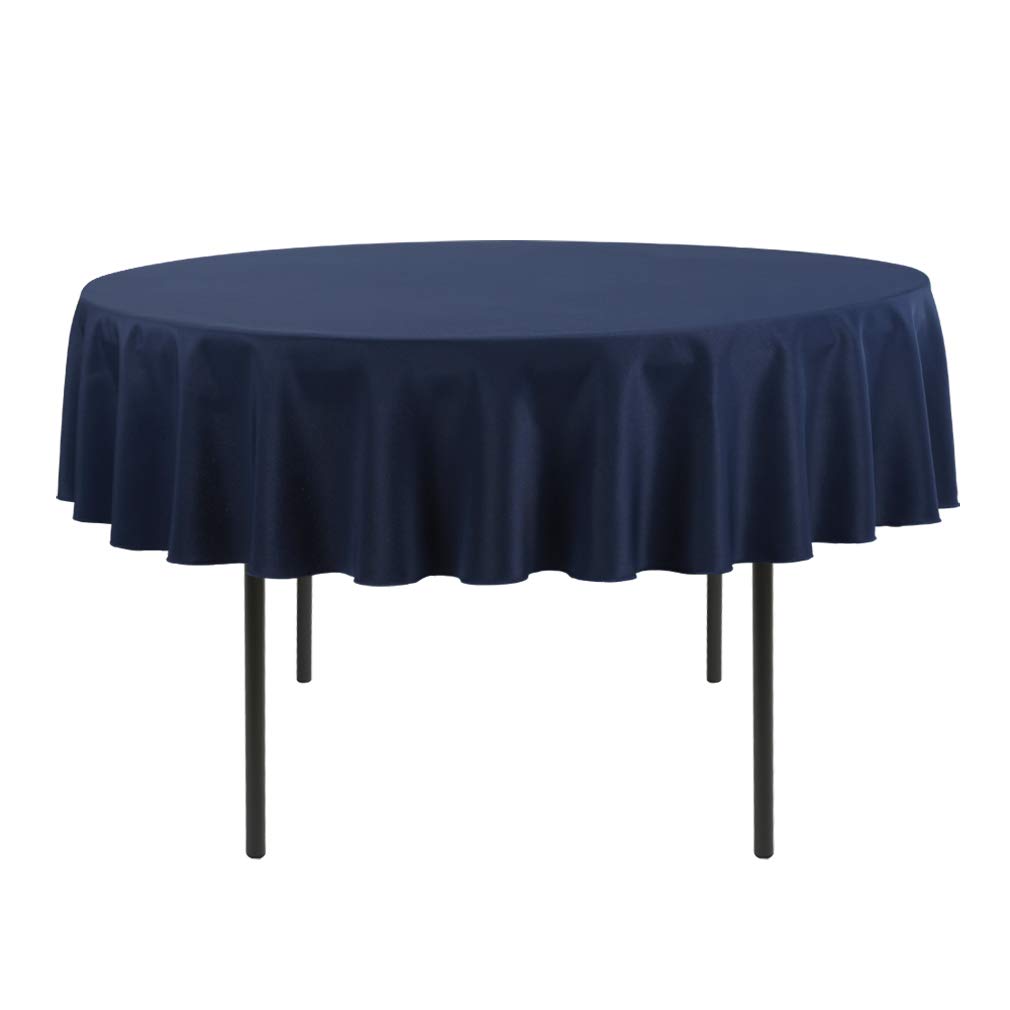 Best navy table cloth circle