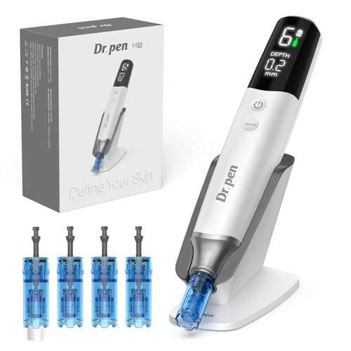 Dr.pen Ultima M9 Dermapen Inalámbrico Rostro y Cuero Cabelludo - Versión 2026: Ajuste con 1 Botón, Chip Inteligente Antifalsificación, Carga USB-C, para Casa o Salón, Gran Regalo para Mujeres | Original, compatible con todos los cartuchos, vídeo guía, fácil uso, devolución 30 días, caja regalo