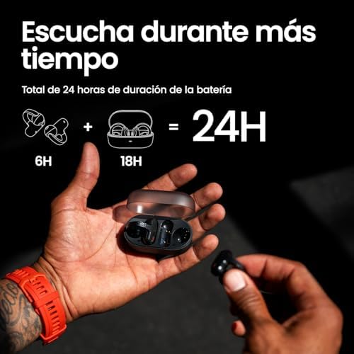 Auscultadores Amazfit Up OWS Bluetooth 5.3, Auscultadores sem fios abertos com controlo táctil fácil, Resistente à água IPX4, Redução de ruído de fundo AI