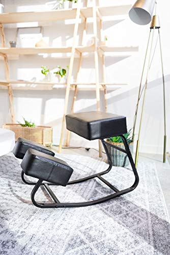 Sleekform Kneeling Chair Rocking | Ergonomic Kneel Chair & Orthopedic Balance Posture Stool for Bad Backs, Neck Pain, Spine & Shoulders Tension | Thick Knee Comfortable Cushions for Upright Sitting - Thumbnail 7