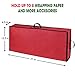 Primode Wrapping Paper Storage Container | Under Bed Gift Wrap Organizer for 30 Inch Rolls | 31”x13.5”x4.5” | 600D Oxford Material | Box Holder with Pockets for Ribbon, Bows, and Accessories (Red)