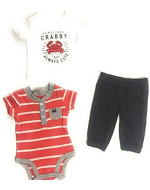 Baby Boy's 3 Piece Sometimes Crabby set Newborn