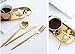Jinsen Customized Stainless Steel Flatware Set with Fork Spoons Knife Teaspoon for Home Kitchen Restaurant Hotel (Luxury Gold)