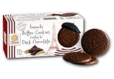 Biscuiterie De L Abbaye, Cookie Pierre French Butter Coated With Dark Chocolate, 4.76 Ounce