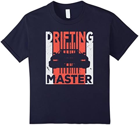unisex-child Japanese Drift Car Drifting Master T Shirt 10 Navy