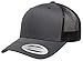 Yupoong Retro Trucker Hat & 2-Tone Snapback - 6606, by Flexfit (One Size, Charcoal)