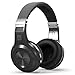 Bluedio H Plus (Turbine) Wireless Bluetooth Headphones V4.1 Bass Stereo Over-ear Headset with Mic FM Radio Support SD Card for iPhone Samsung (Black)