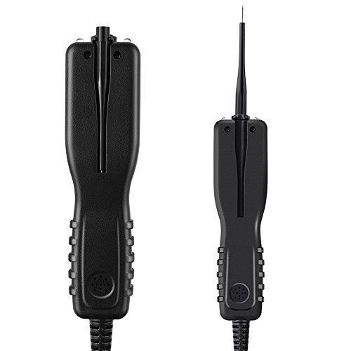 ANCEL PB100 Automotive Circuit Tester Power Probe Kit Diagnostic Test Tool Vehicle Electrical System Current Voltage Resistance Diodes Detector with LCD Screen Flashlight for 12V to 24V - Black