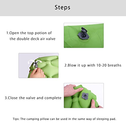 MOON LENCE Sleeping Pad with Camping Pillow for Camping Backpacking Ultralight Compact Air Pad Inflatable Lightweight Sleeping Mat Portable Outdoor Hiking Mattress - Thumbnail 6