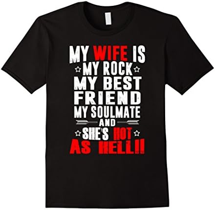 Mens My wife is my rock my best friend my soulmate shirt 2XL Black