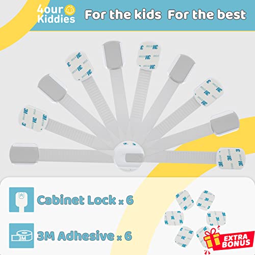 Baby Proof Latches (10 Pack) Childproof Drawer Latches with 6