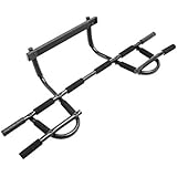ProSource Multi-Grip Chin-Up/Pull-Up Bar, Heavy Duty Doorway Trainer for Home Gym