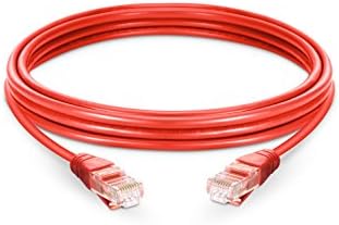 Cat5e Snagless Unshielded (UTP) Ethernet Network Patch Cable, Red- PVC, 1m (3.28ft)