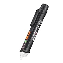 Tacklife VT01 Classic Non-Contact Voltage Tester Dual Range 10V-1000V/48V-1000V with LED Flashlight & Alarm Mode & Live/Null Wire Judgment &Adjustable Sensitivity - Black, Orange Random Delivery