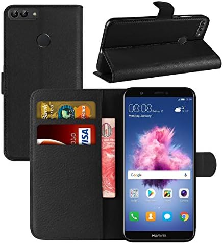 Exclusive Gadgets Limited For Huawei Y7 (2018) Case - PU Leather Case Book Flip Wallet Case Cover Card Holder [Black]