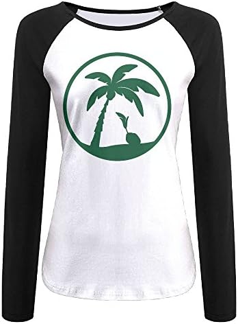 CHSMGS Womens Coconut Raglan Long Sleeve T-shirts Colors Casual