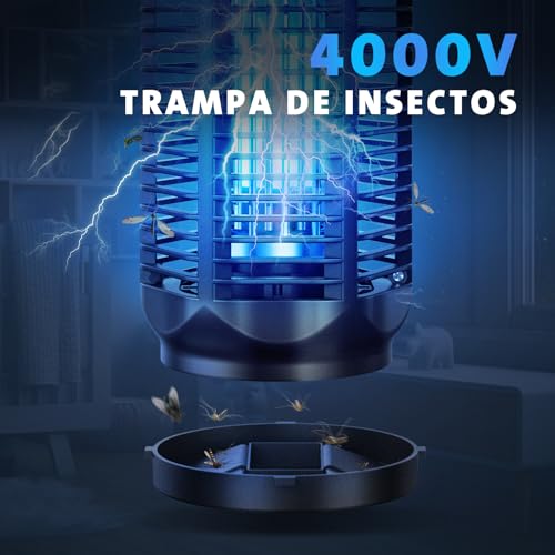 Anti-Mosquito Lamp, 20W UV Electric Mosquito Killer, Indoor Outdoor Mosquito Lamp, IPX4 Waterproof, Suitable for Gardens, Living Rooms, Camping Etc., 1.5 m Cable