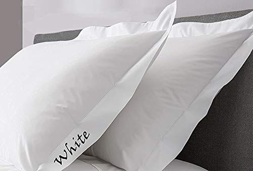 Cotton Metrics Heavy Quality King Pillow Shams Set of 2 White 600TC 100% Organic Cotton White Pillow Shams King Size 20X40 Decorative Pillow Cover with 2 Inch Flang