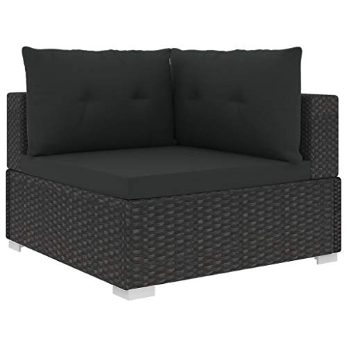 vidaXL Gartenmöbel 5-TLG. mit Auflagen Lounge Sofa Möbel Sitzgarnitur Sitzgruppe Gartengarnitur Gartenset Gartensofa… – Bild 5