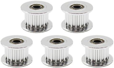 CHANGTA GT2 16Teeth 3mm Bore Aluminum Timing Belt Idler Pulley for 3D Printer 6mm Width Timing Belt (Pack of 5pcs)